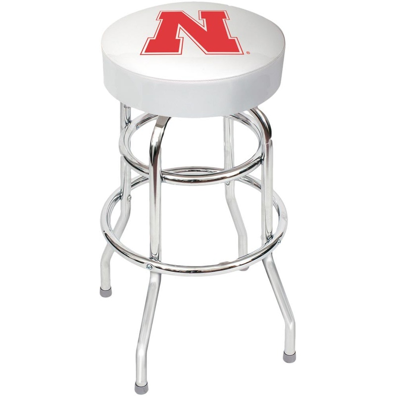 University of Nebraska Chrome Bar Stool