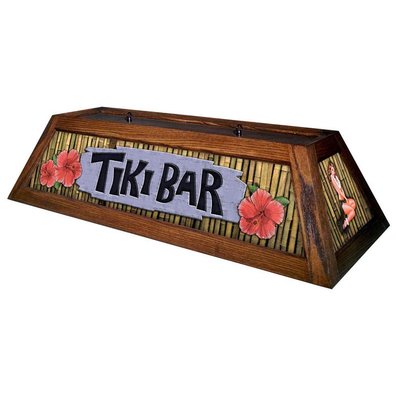 Tiki Bar Pool Table Light Mahogany Stain