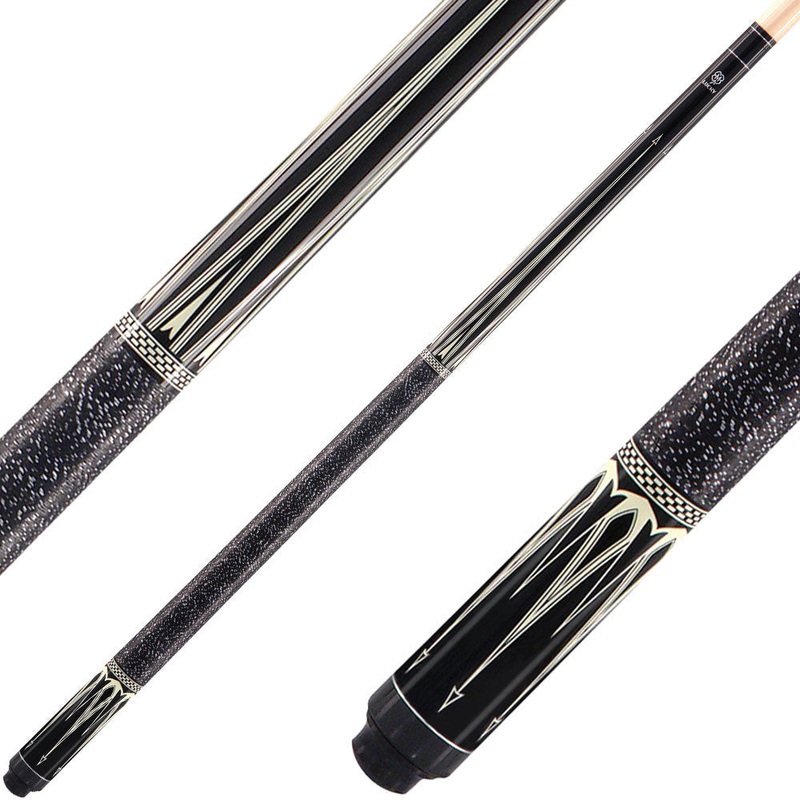 Lucky L22 Pool Cue – Black with White Points