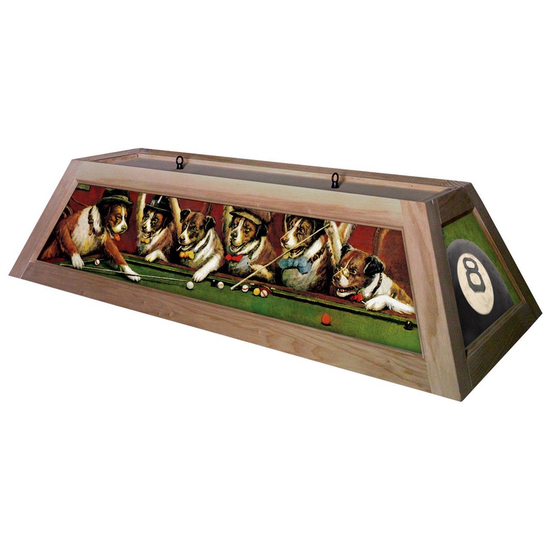 Pool Dogs Pool Table Light Natural Stain