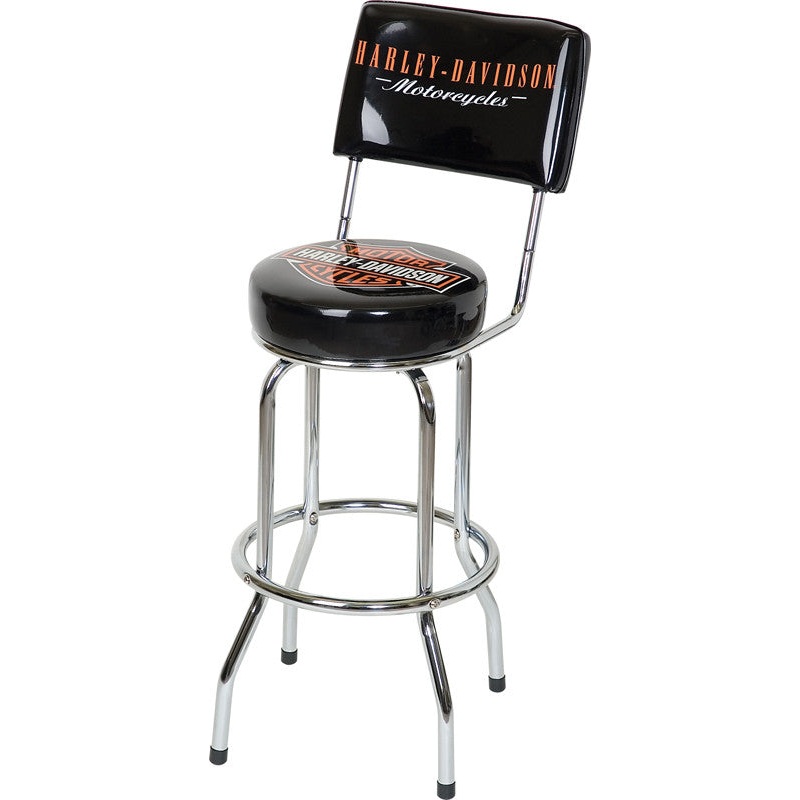 Harley Davidson Bar Stool Bar and Shield – Backed Bar Height