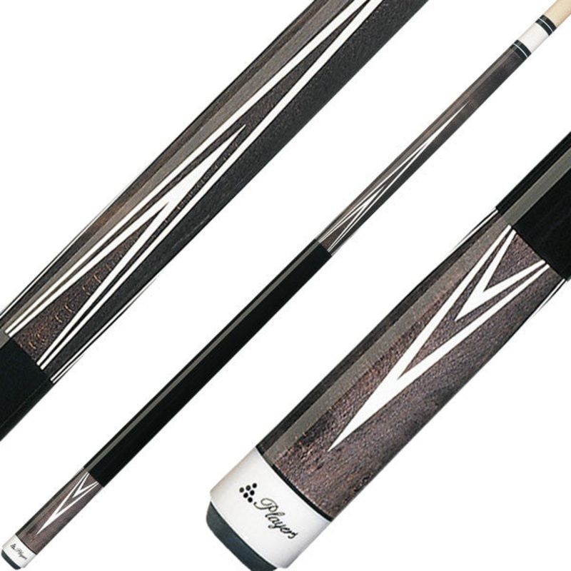 Players C-803 Classic Series Pool Cue – Grey Stain with White Points