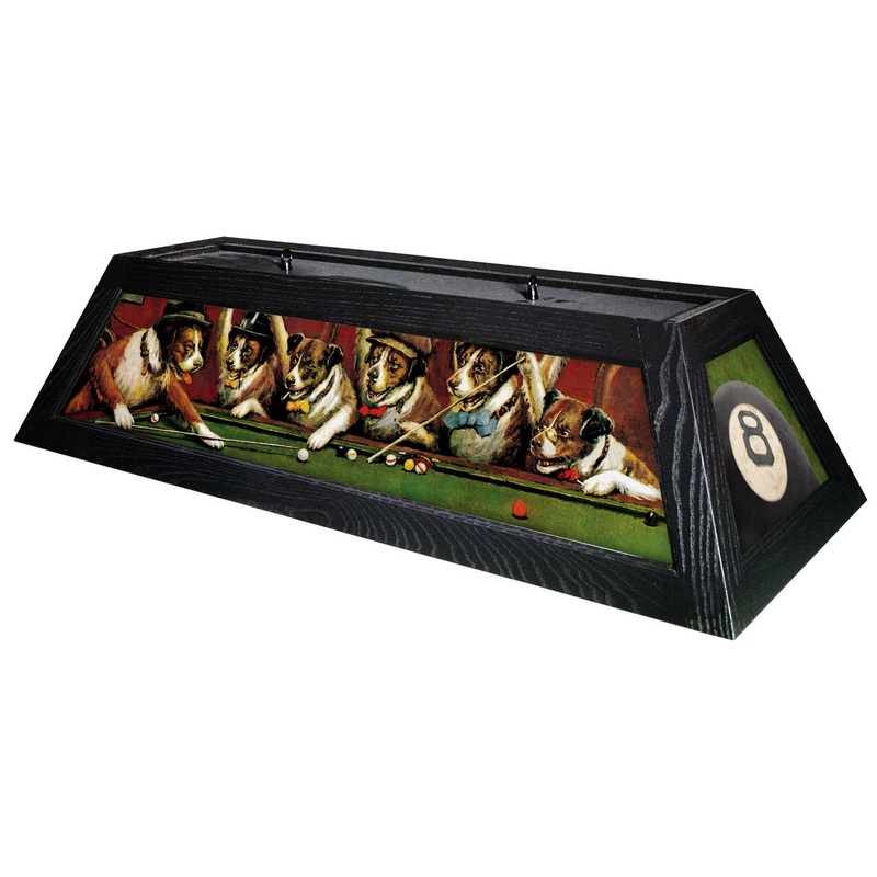 Pool Dogs Pool Table Light Black Stain