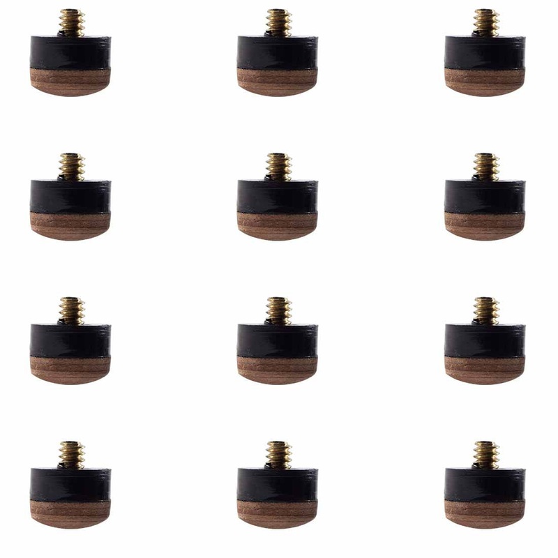 Yukon Screw On Pool Cue Tips 13mm 12 Pack