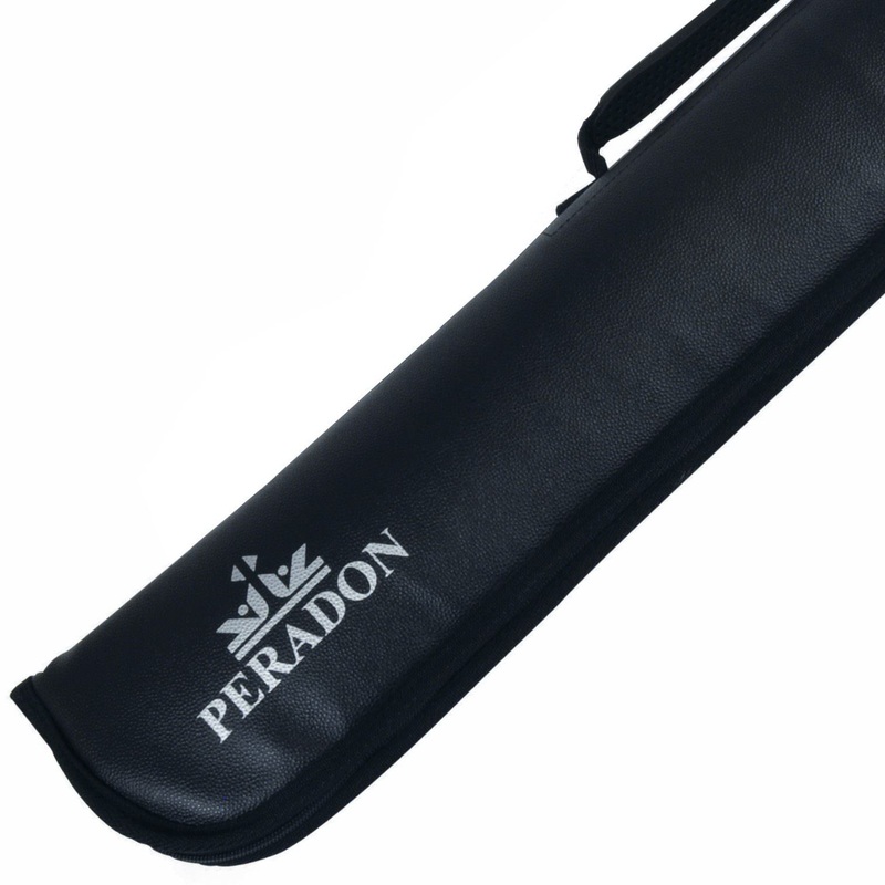 Peradon Black Full Zip Cue Case For 2 Piece Cues