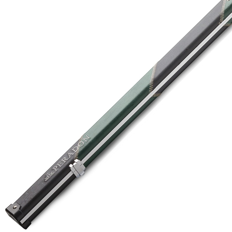 Peradon Halo Thin Case for One Piece Cue  Black And Green Stripe
