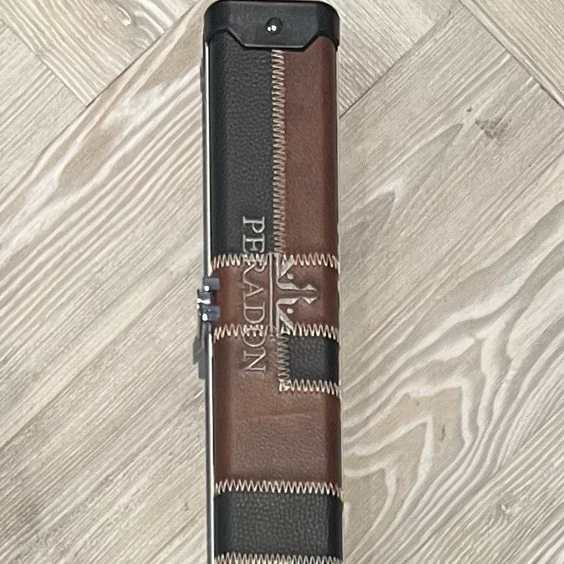 Peradon Halo Wide One Piece Cue Case Limited Edition  Black And Brown Patch