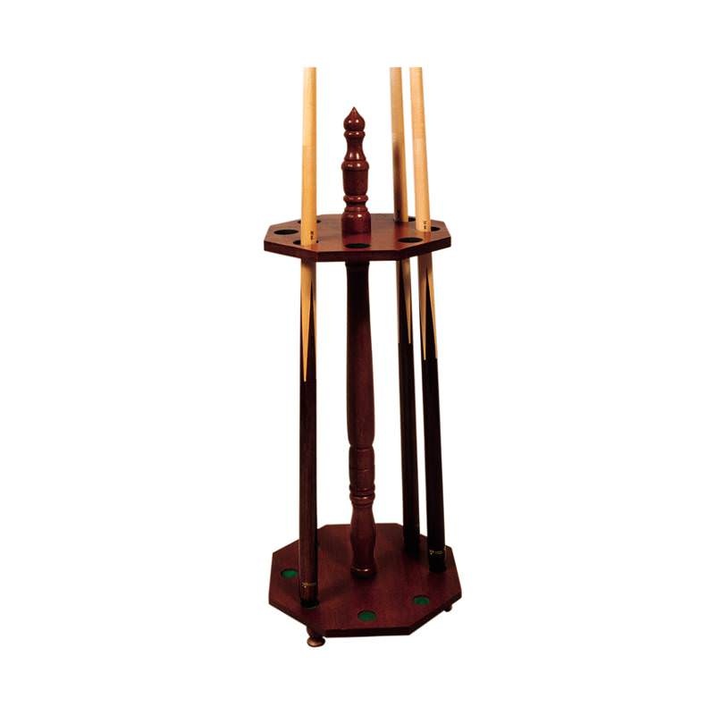 Wood Cue Stand For 8 Cues Octagonal