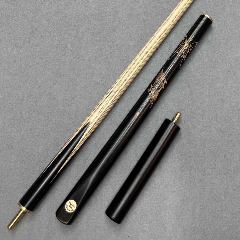 Taylor Made 57 3/4 Jointed Ash Snooker Pool Cue   Mini Butt  Butterfly