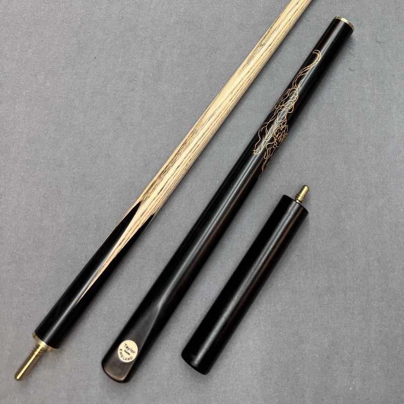 Taylor Made 57 3/4 Jointed Ash Snooker Pool Cue   Mini Butt  Spirit Tiger