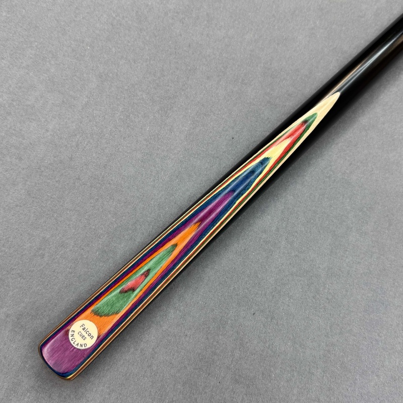 Falcon Crushed Rainbow 3/4 Jointed Ash Snooker Cue   Mini Butt