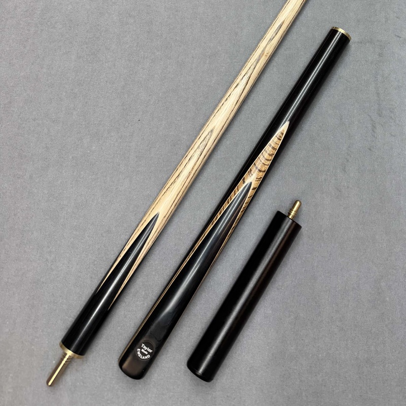 Taylor Made 58 3/4 Jointed Ash Pool Cue 8.5mm Tip   Mini Butt  Tiger Wood   Ebony