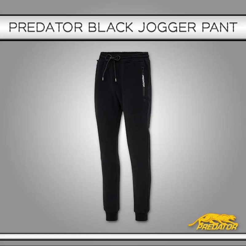BLACK JOGGER PANTS PREDATOR WITH BLACK LOGO