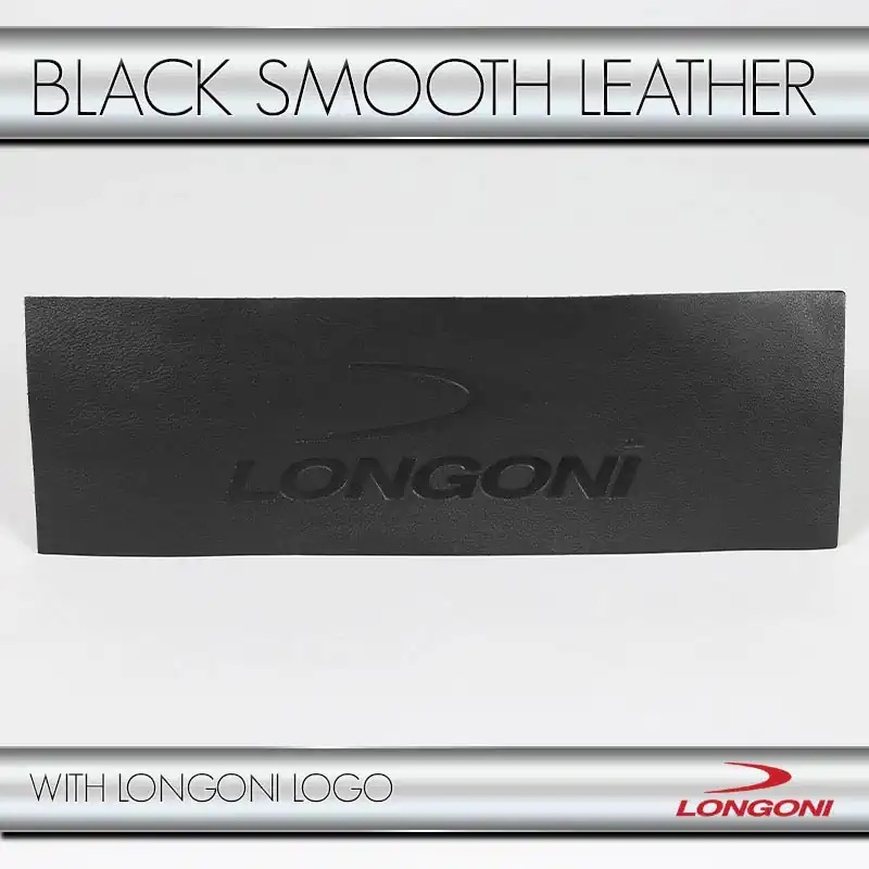 BLACK SMOOTH LEATHER WITH LONGONI LOGO