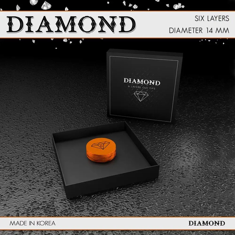 CUE TIP MULTILAYERS DIAMOND 14,00MM
