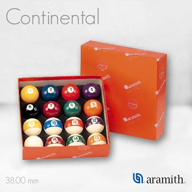 SET BALLS POOL ARAMITH CONTINENTAL 38 mm