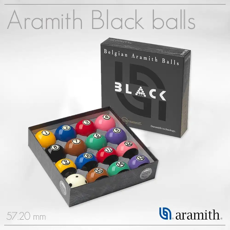 BALLS SET POOL ARAMITH [ BLACK ] 57,2 MM