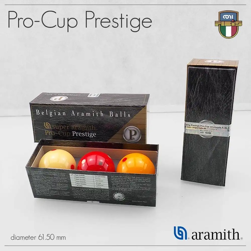 SET 3 BALL SUPER ARAMITH PRO CUP [ PRESTIGE APPROVED FIBIS ] 61,5mm